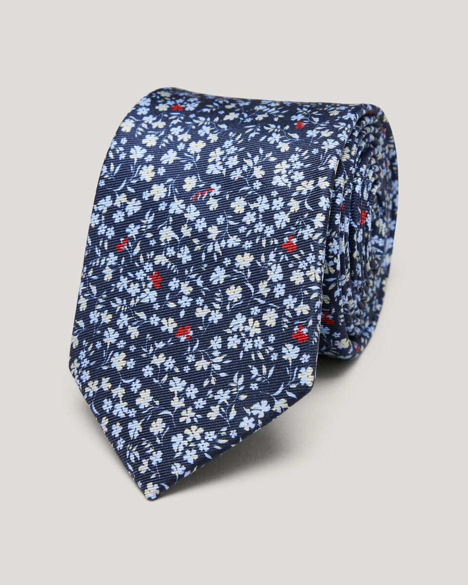 Ditsy Floral Printed Silk Tie